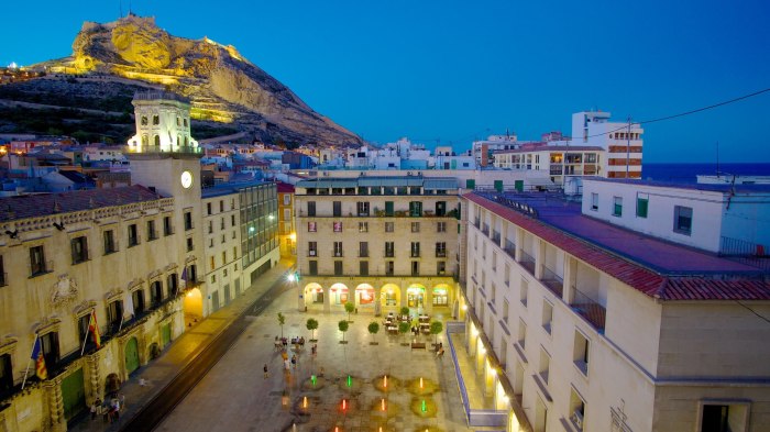 Alicante city marina beach